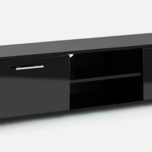 TV Stand for 65 inch TV Black Modern Cabinet Gloss Doors For 50" 55" 65" TV's