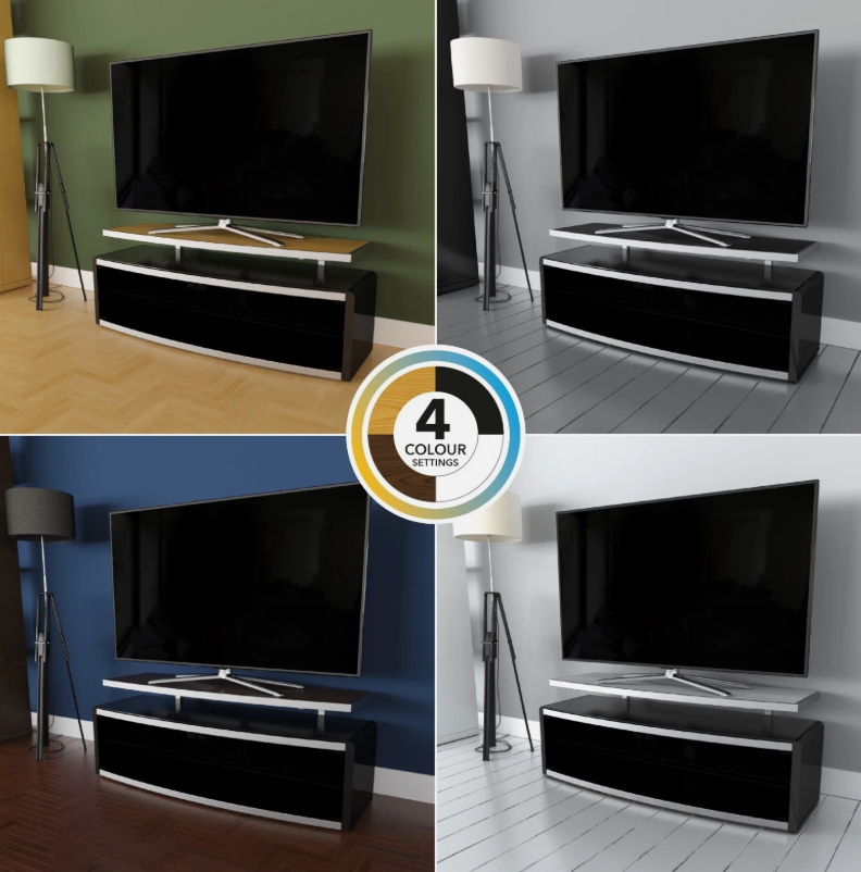 AVF Stage Rectangular TV Stand - STG1250A Adjustable Height & 4 x Colour Options - Image 3