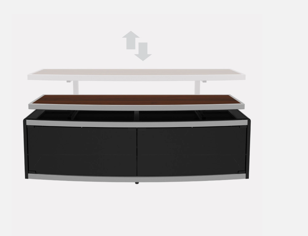 AVF Stage Rectangular TV Stand - STG1250A Adjustable Height & 4 x Colour Options - Image 12