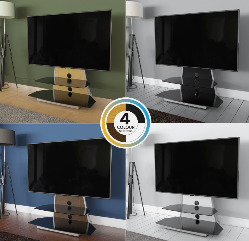 AVF Stack Column TV Stand - Up to 90" TVs , 4 Colour Options, Universal Mount - Image 3