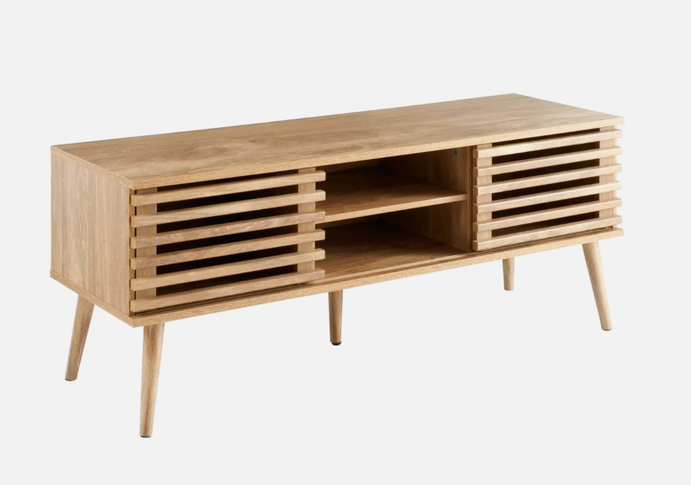Axel TV Unit Stand Modern Home Living Room Furniture Office Mango Wood Finish